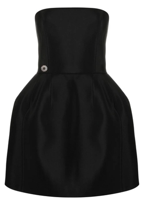 Philipp Plein strapless silk mini dress - Black