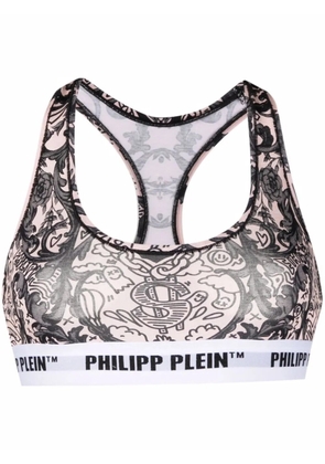 Philipp Plein New Baroque print bra - Pink