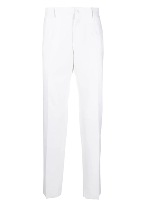 Philipp Plein Lord-fit twill chino trousers - White