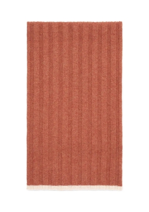 Brunello Cucinelli ribbed-knit scarf - Orange