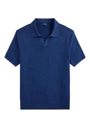 Polo Ralph Lauren collared ribbed T-shirt - Blue