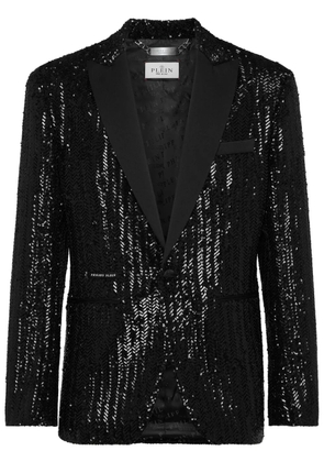 Philipp Plein embroidered lurex blazer - Black