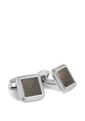 Tateossian embossed square cufflinks - Silver
