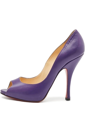 Christian Louboutin Pre-Owned leather peep-toe pumps - Purple