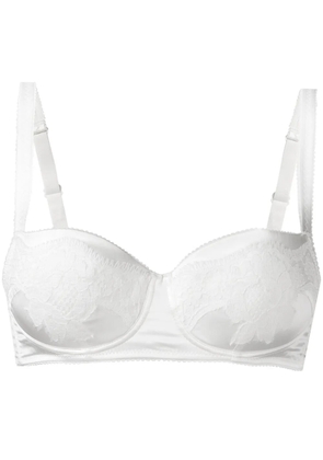 Dolce & Gabbana lace-overlay balconette bra - White