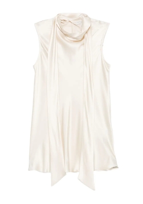 Antonelli tie-neck top - Neutrals