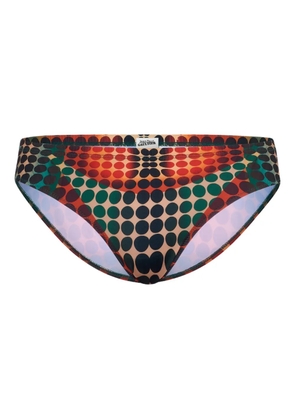 Jean Paul Gaultier dots-print swim brief - Orange