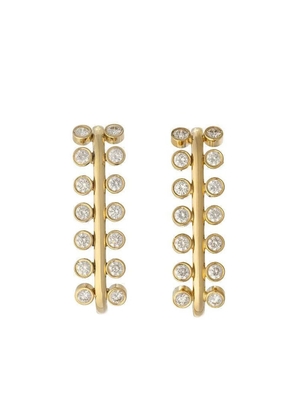 DENISE CASSOU 18K yellow gold diamond Row Earrings