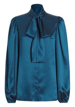 Dolce & Gabbana pussybow-collar blouse - Blue