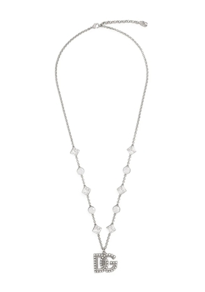 Dolce & Gabbana logo-pendant necklace - Silver