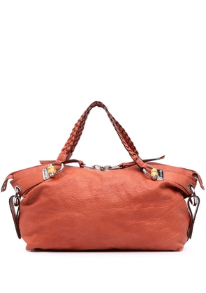 Gucci Pre-Owned 2016-2025 Medium Leather Bamboo Bar tote bag - Orange