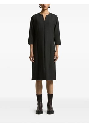 Peserico V-neck three-quarter sleeve midi dress - Grey