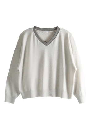 Brunello Cucinelli V-neck sweater - Neutrals