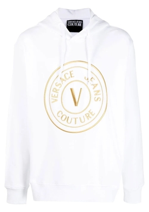 Versace Jeans Couture logo-print cotton hoodie - White