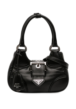 Prada Pre-Owned 2013-2025 Nappa Soft Padded Re Edition 2002 Moon satchel - Black