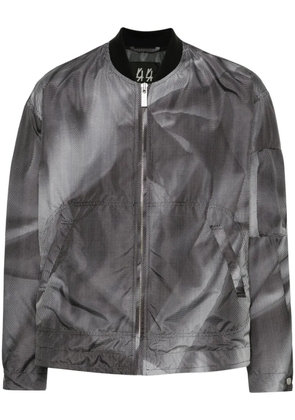 44 LABEL GROUP Crinkle graphic-print bomber jacket - Black