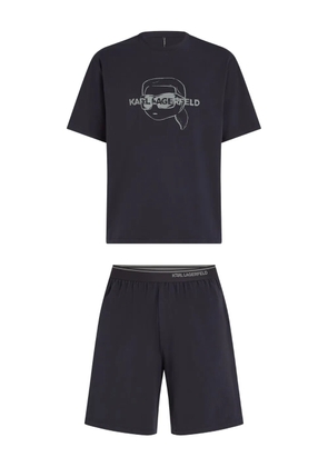 Karl Lagerfeld logo-detailing pajamas - Black