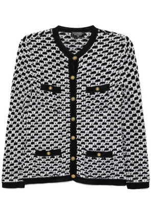 CHANEL Pre-Owned 1990-2000s textured-finish cardigan - Black