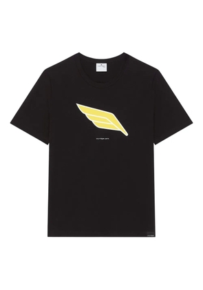 Courrèges wing-print T-shirt - Black
