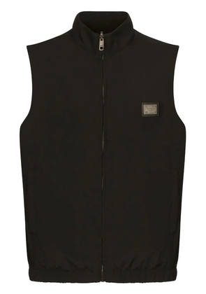 Dolce & Gabbana logo-plaque reversible gilet - Black