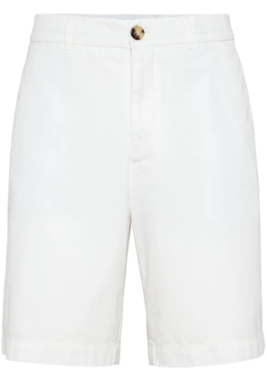 Brunello Cucinelli knee-length twill Bermuda shorts - White