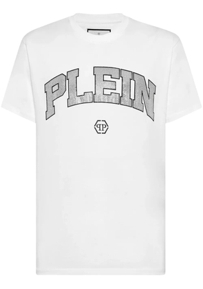 Philipp Plein logo-embellished cotton T-shirt - White