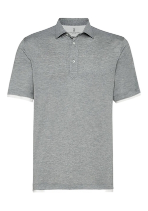 Brunello Cucinelli short-sleeve polo shirt - Grey