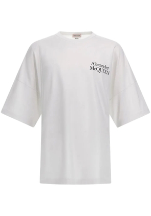 Alexander McQueen logo-print cotton T-shirt - White