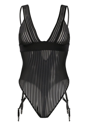 Maison Close v-neck bodysuit - Black