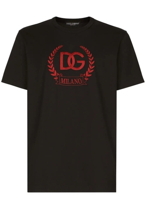 Dolce & Gabbana embroidered-logo cotton T-shirt - Black