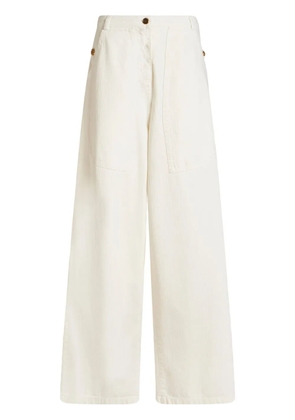 ETRO jacquard wide-leg jeans - White
