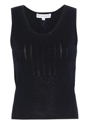 JW Anderson sleeveless pointelle-knit top - Blue