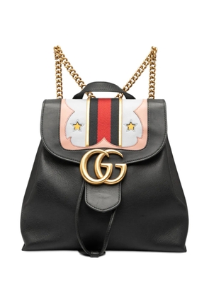 Gucci Pre-Owned 2016-2025 GG Marmont Leather Web Heart backpack - Black