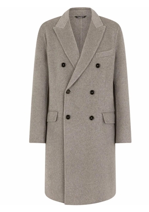 Dolce & Gabbana double-breasted cashmere coat - Grey