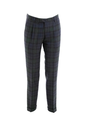Briglia 1949 pleated plaid trousers - Grey
