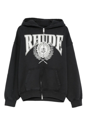 RHUDE Parcours Saint-Cloud zip-fastening hoodie - Black