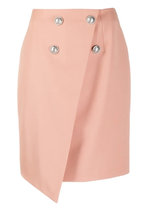 Balmain stud-embellished asymmetric skirt - Neutrals