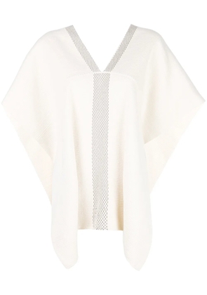VOZ short-sleeve flared sweater - White