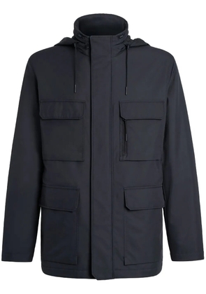 Zegna high-neck field jacket - Blue