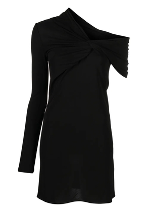 Saint Laurent twist-front asymmetric minidress - Black