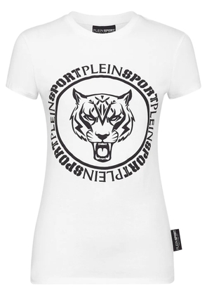 Plein Sport logo-print cotton T-shirt - White