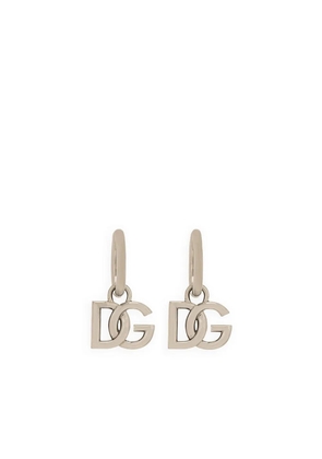 Dolce & Gabbana DG-logo hoop earrings - Silver