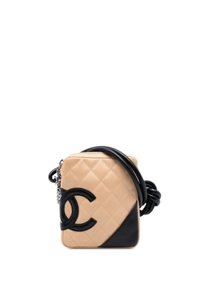 CHANEL Pre-Owned 2004-2005 Mini Lambskin Cambon Ligne crossbody bag - Brown