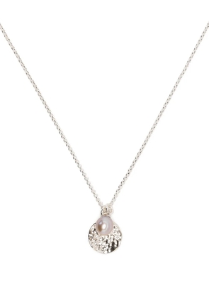 DOWER AND HALL hammered-disk peacock gold necklace - Silver