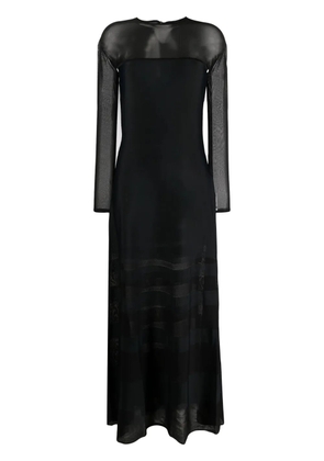 Ralph Lauren Collection semi-sheer maxi dress - Black
