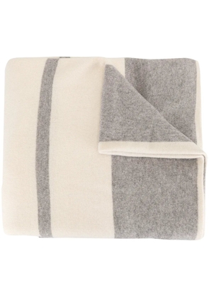James Perse cashmere oversized striped scarf - Grey