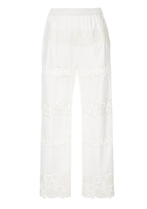 Dolce & Gabbana embroidered trousers - White