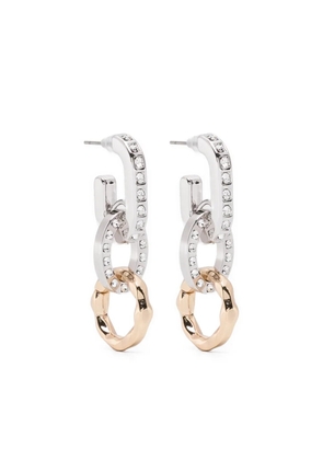 Maje link glass earrings - Silver
