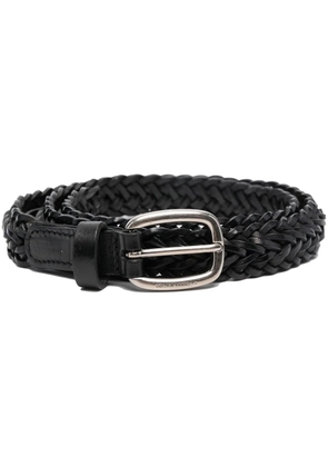 Golden Goose Houston woven leather belt - Black