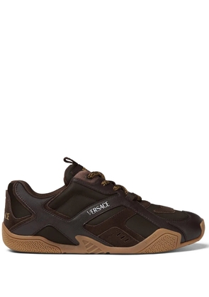 Versace Galaxia leather sneakers - Brown